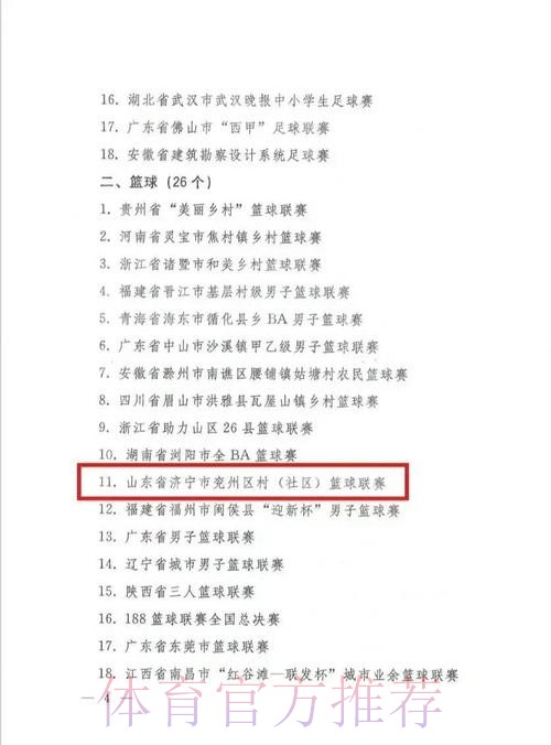 第二批群众“三大球”精品赛事案例公示